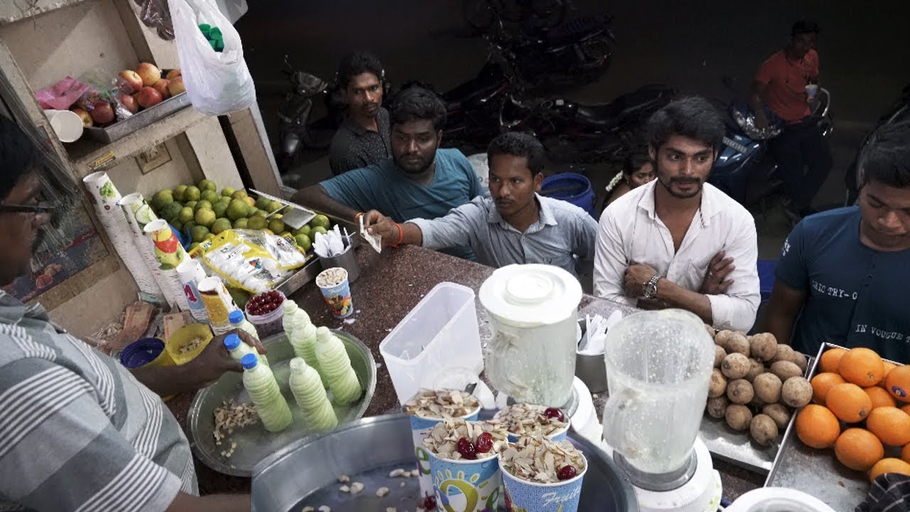 Special Dry Fruit Juice - Healthy Street Food || Dry Fruits MilkShake || Indian Street Food Focus