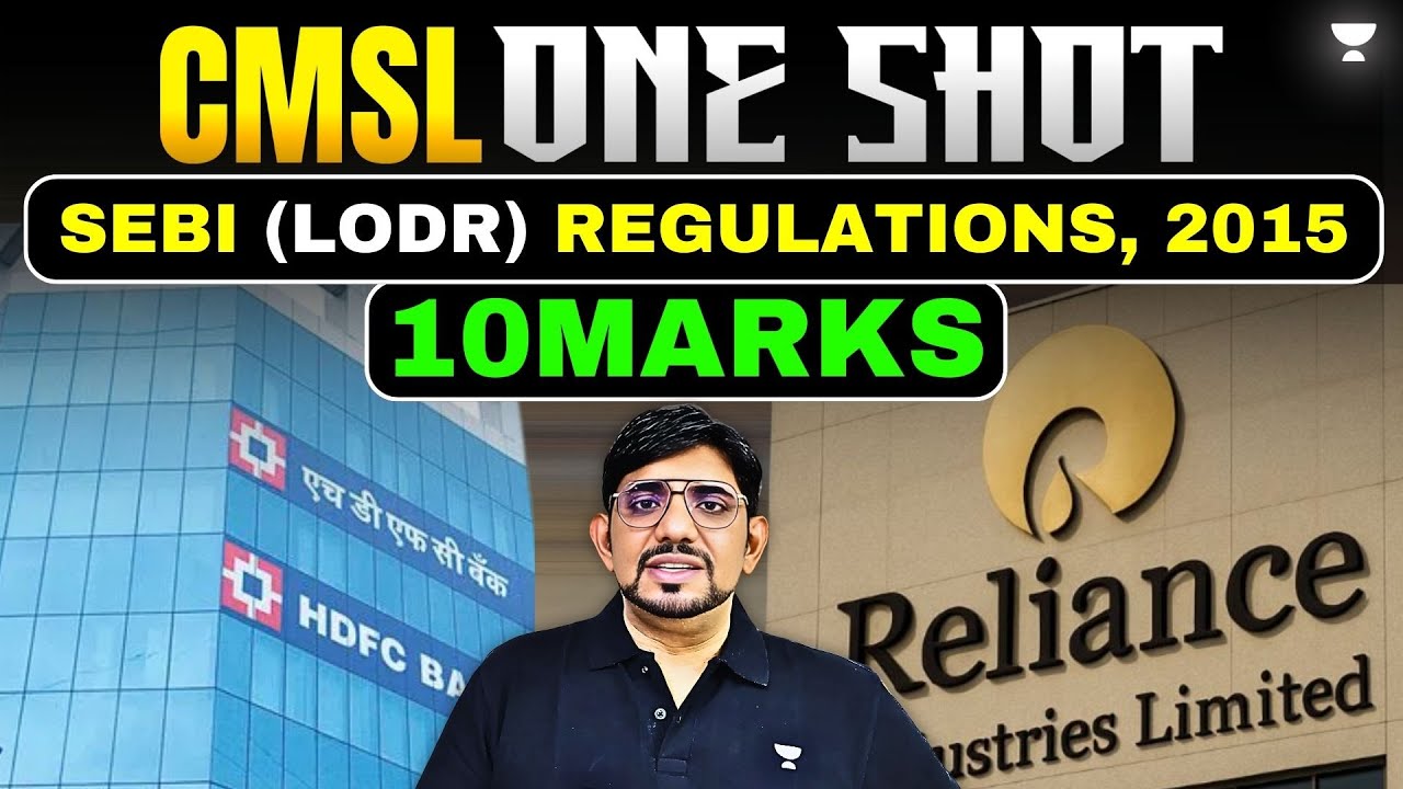 CMSL MARATHON | SEBI LODR ONE SHOT REVISION | CS EXECUTIVE LAWS CS AMIT VOHRA  UNACADEMY✨