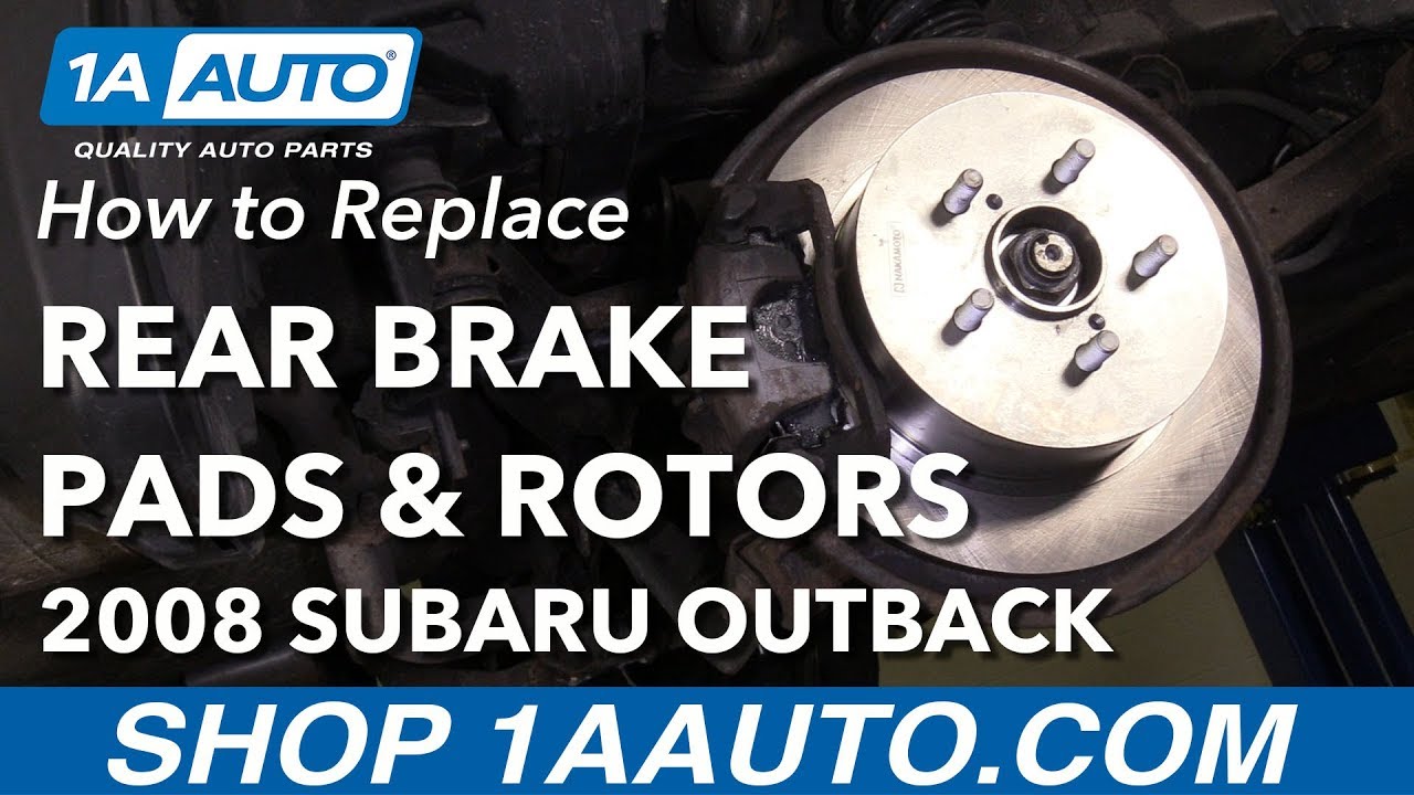 How to Replace Rear Brake Pads & Rotors 04-09 Subaru Outback