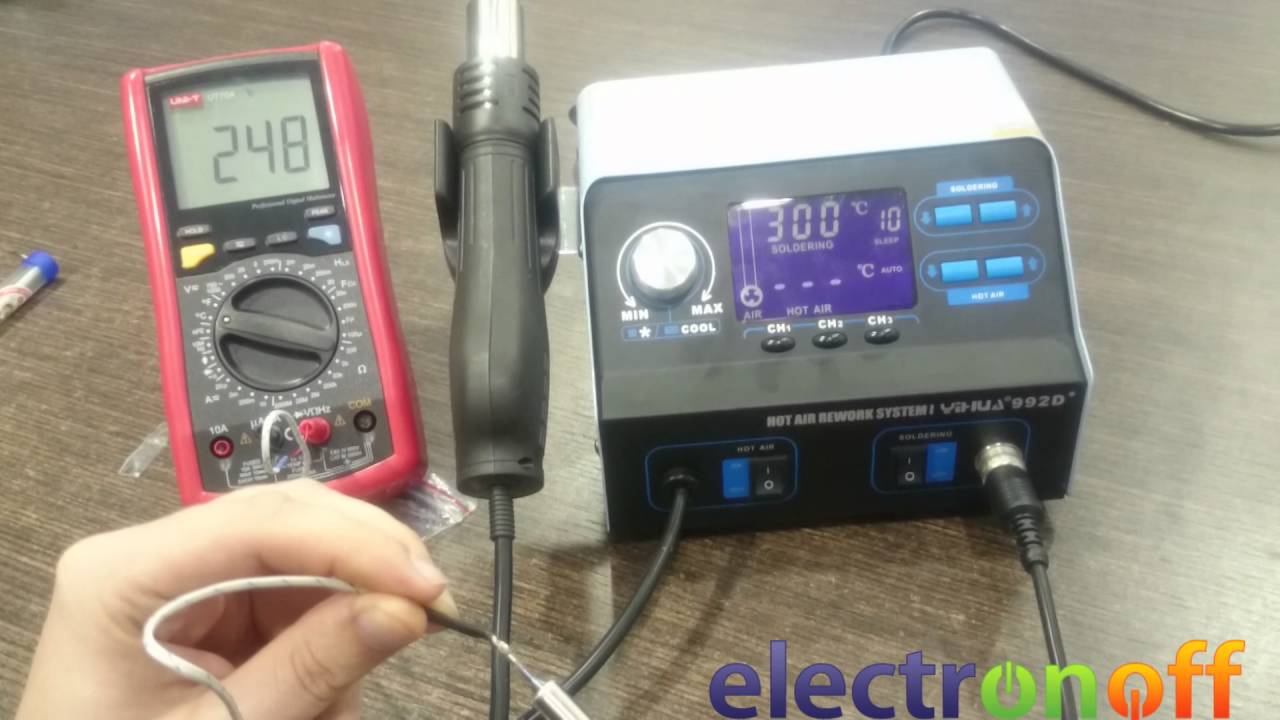 Паяльная станция YIHUA 992D+ видео обзор от Electronoff