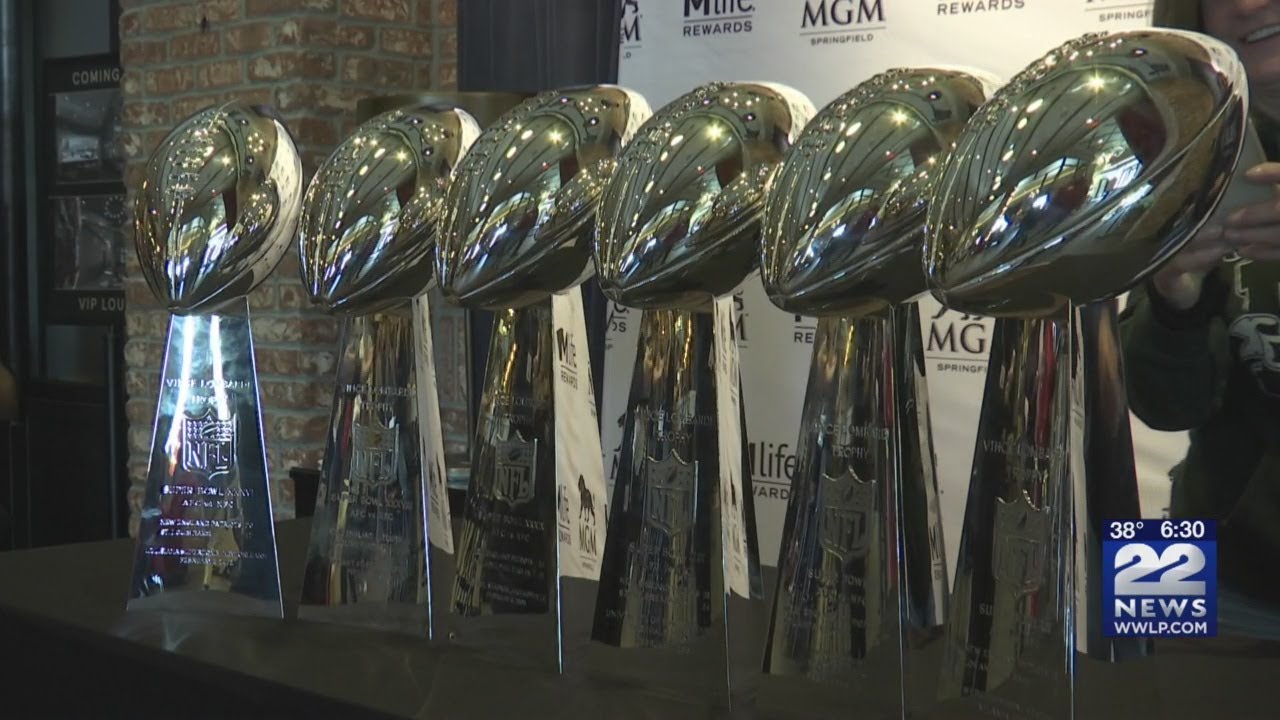 MGM Springfield showcases all six Patriots Lombardi Trophies