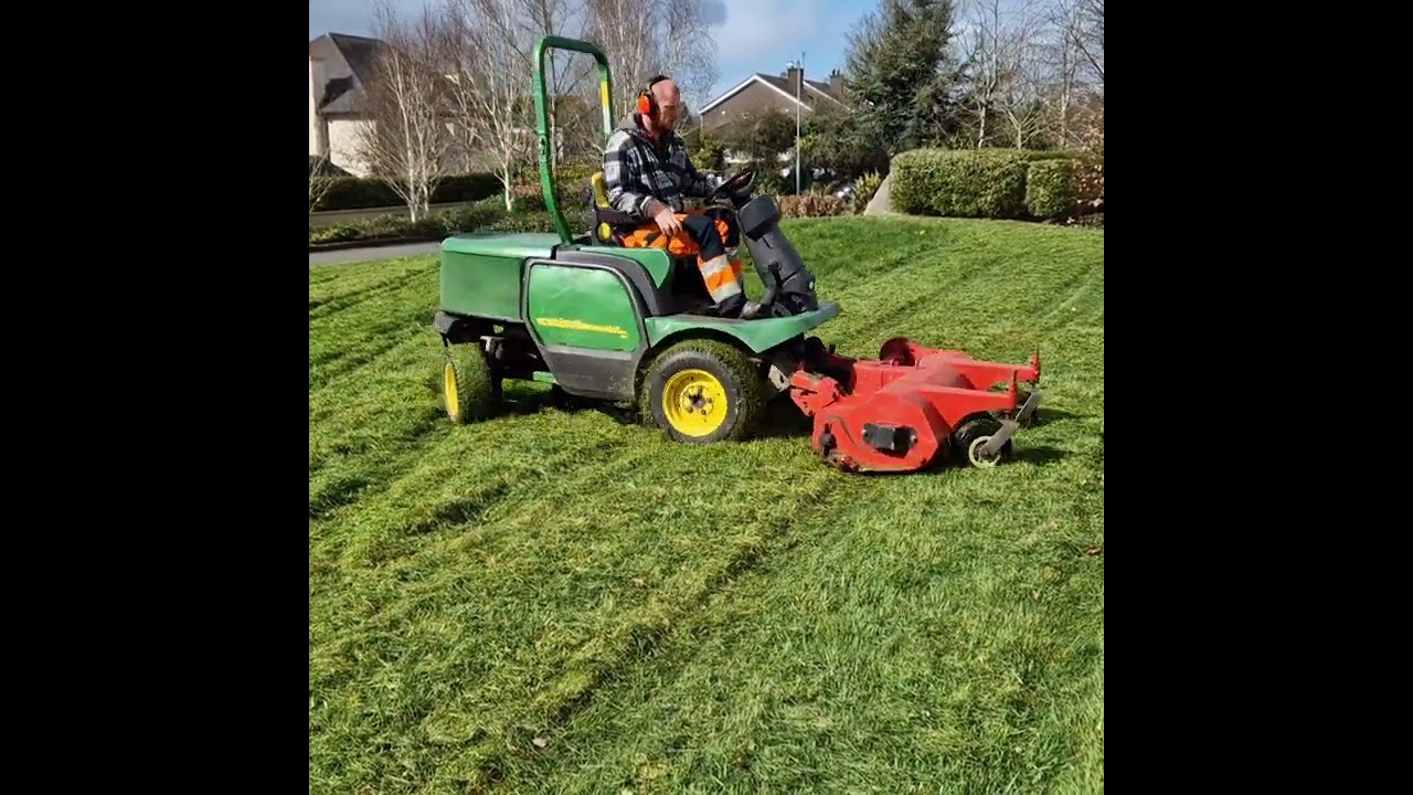 John Deere 1545 with Trimax flail mower 1st cut March 2024- Ireland 🇮🇪