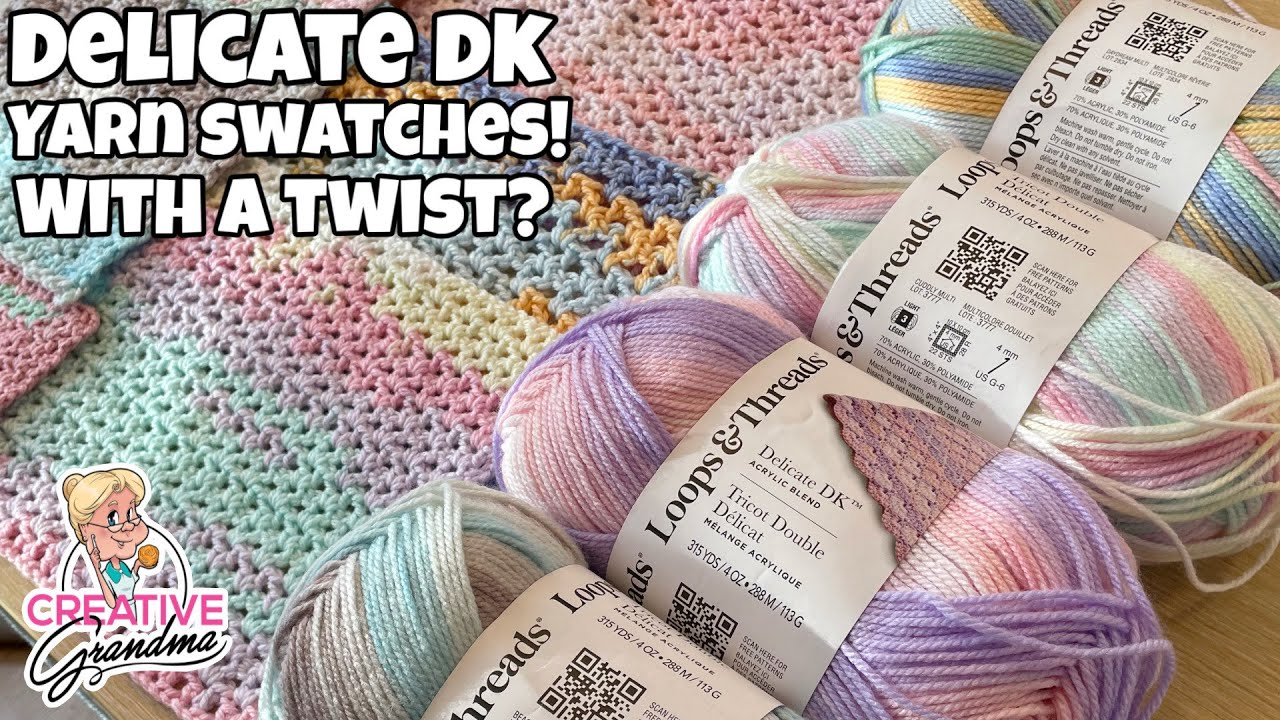 Yarn Swatch Time!  Loops & Threads Delicate DK  