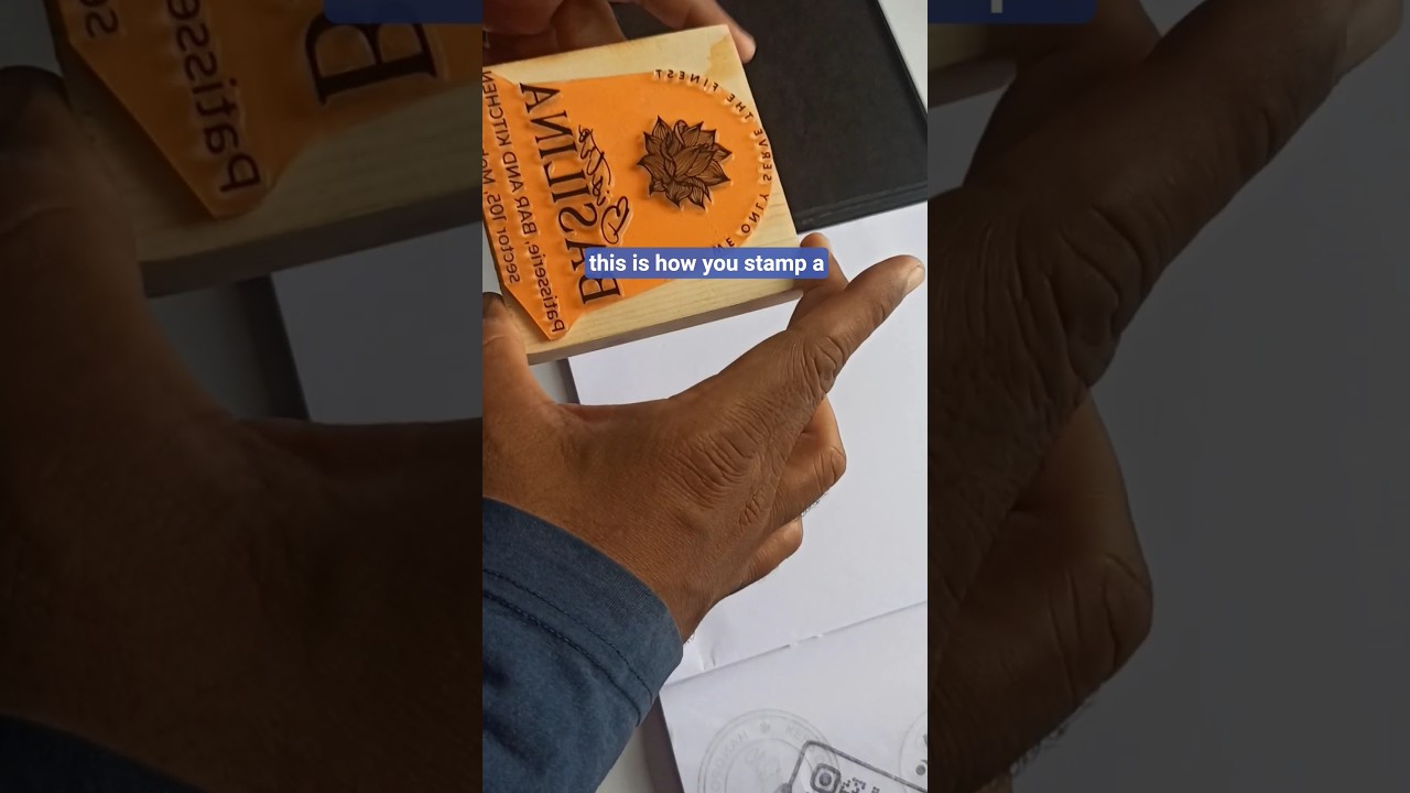 Large Custom Logo Stamp demo