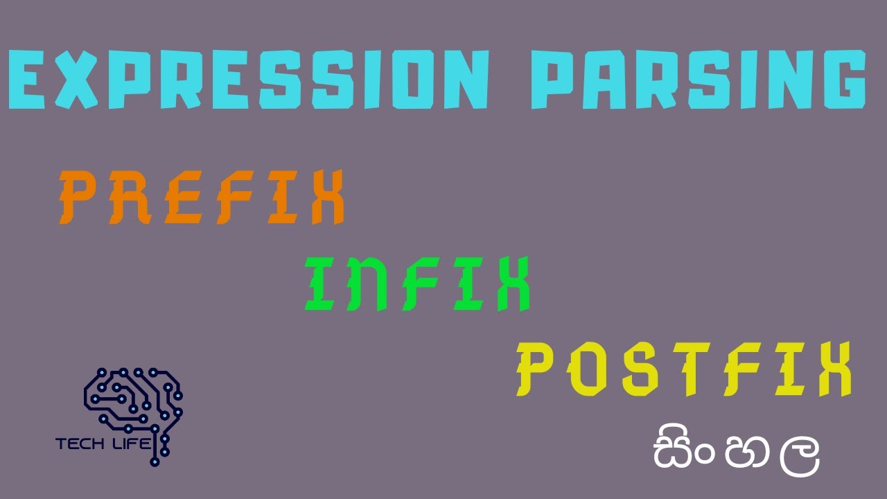 Expression Parsing Infix, Prefix, Postfix - Sinhala සිංහල