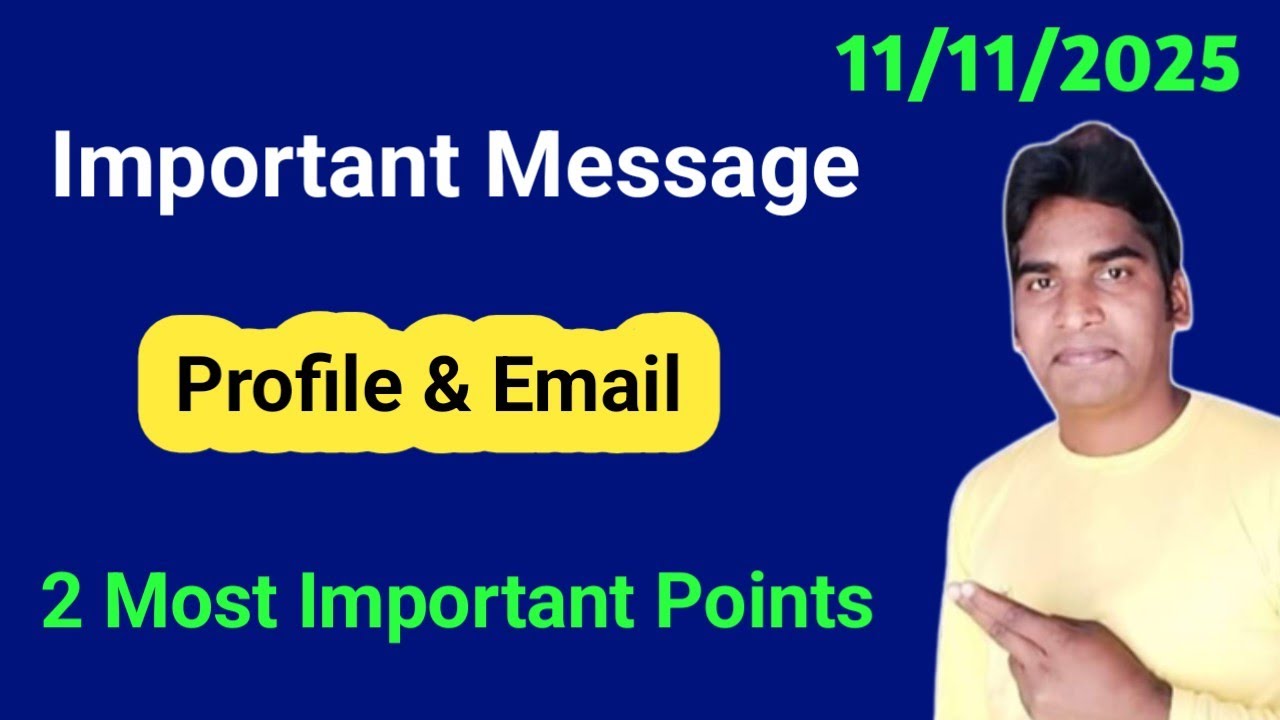 Important Message About Profile & Email, 2 Most Important Points🔷Must Watch & Share #VictoryWithAsh