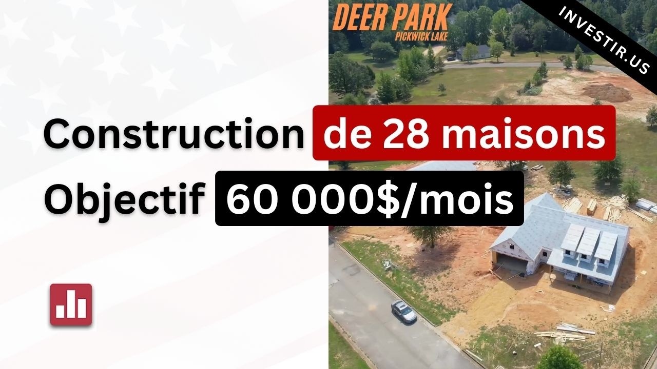 Je construit 28 maisons aux USA qui generent $60,000 de loyers mensuels