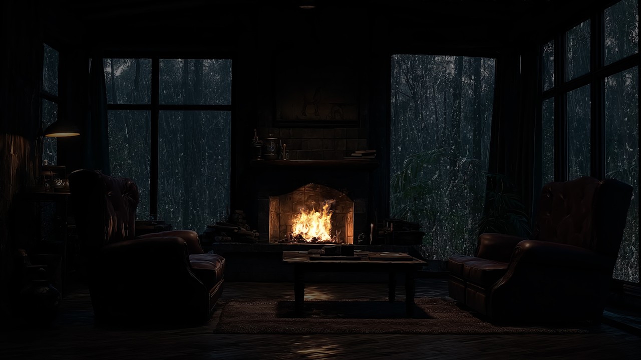 Forest Rainstorm ⛈️ Wild Rainstorm at the Window | Dark Night Ambience for Deep Sleep