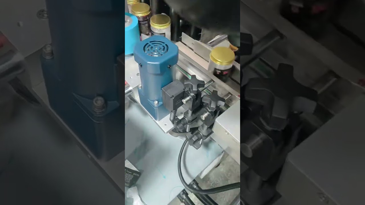 Automatic Round Food Glass Bottle Jars Wrap Around Labeling Machine##jarlabel #labellingmachine