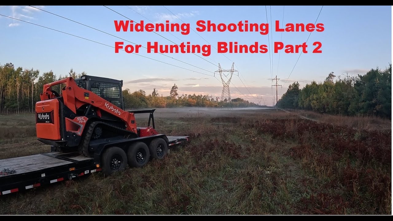 Widening Shooting Lanes For Hunting Blinds Part 2/Kubota SVL 75-3/FECON RK6015 #hunting #mulching