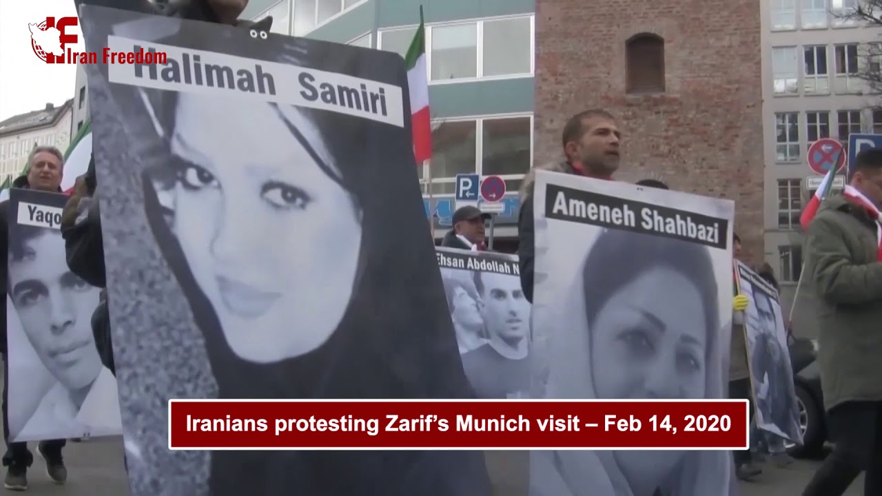 Iranians protesting Zarif&rsquo;s Munich visit &ndash; February 14, 2020