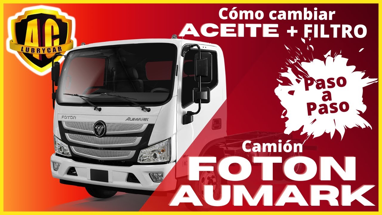Como cambiar aceite de motor y filtro de aceite en (Camión Foton Aumark 2021)