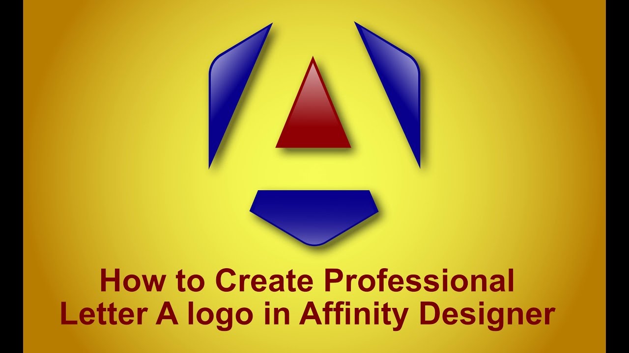 How to Create Professional Letter A logo in Affinity Designer