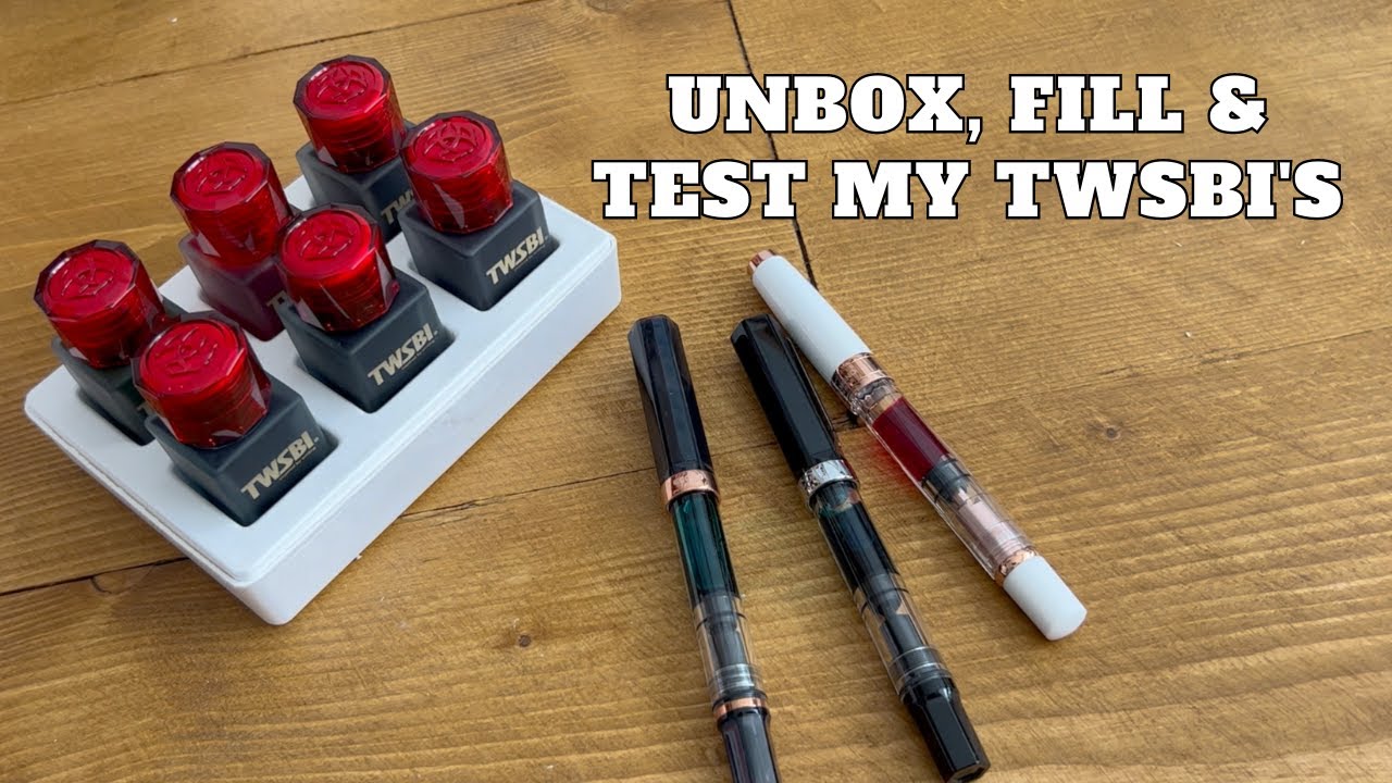 Unbox, fill and test my new TWSBI Eco and Diamond pens