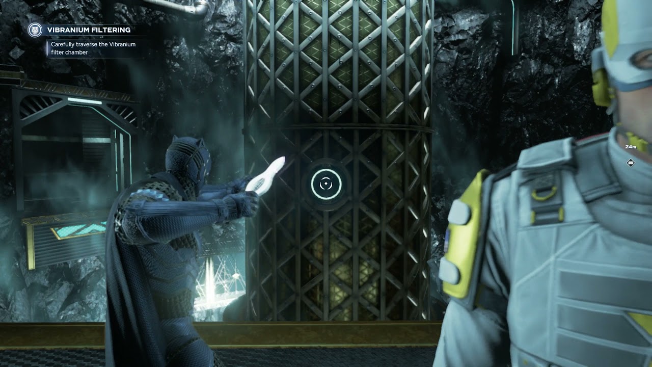 vibranium filtering carefully traverse the vibranium filter chamber jump puzzle black panther avenge