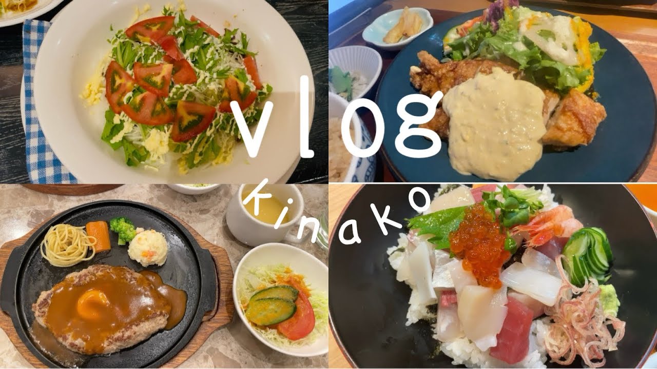 ［vlog］大牟田ごはん🍚🥢７軒の定食🍵🍙食欲の秋🍂ハンバーグや海鮮やリゾットなどなど🫕