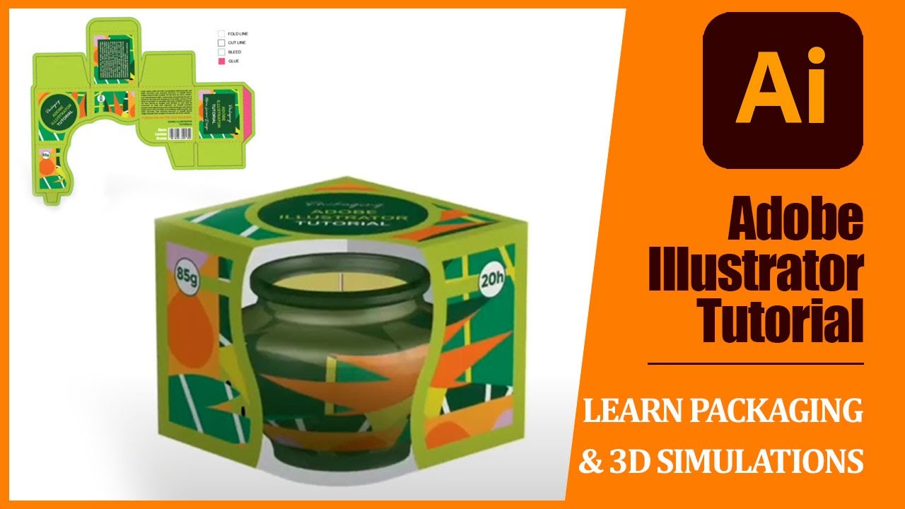 How to Create Custom Packaging from Scratch and 3D in Adobe Illustrator | Full Tutorial