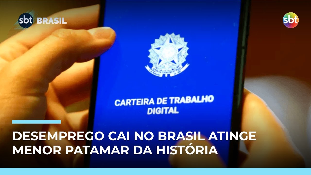 Taxa de desemprego no Brasil cai para 5,6%, o menor patamar da história | #SBTBrasil