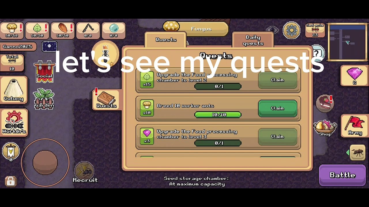 I play pocket ants!