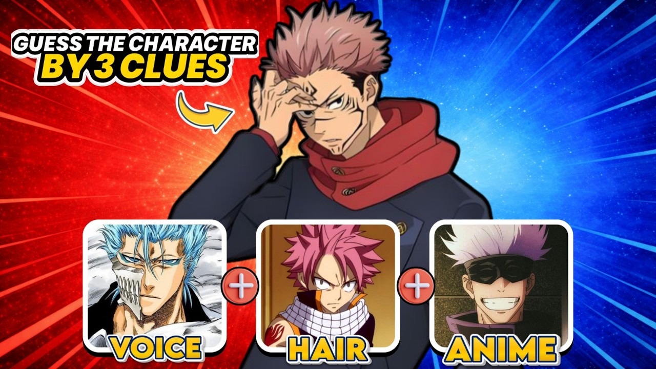 GUESS THE ANIME CHARACTER WITH 3 CLUES ✨| (Same Voice, Same Hair Color,Same Anime)🕹️ | Anime Quiz 🔥