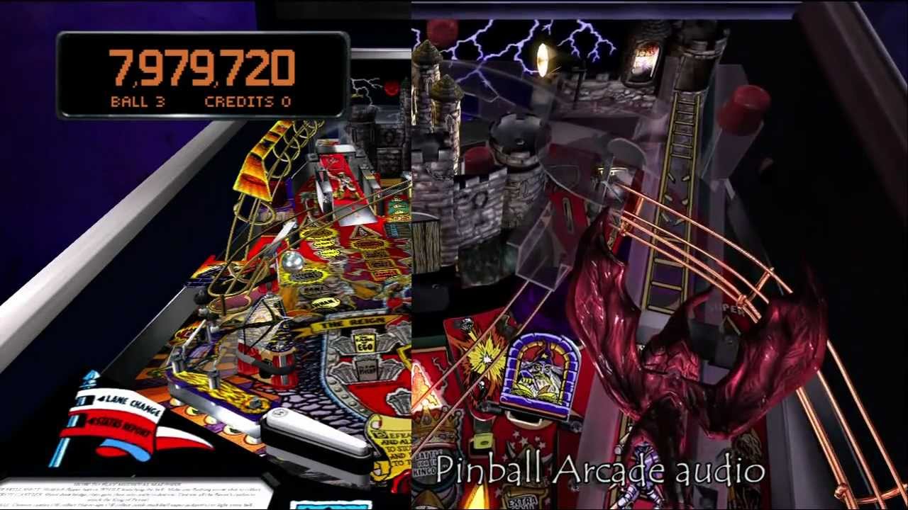 Medieval Madness The Pinball Arcade VS Pinball Hall of Fame Xbox 360 720P gameplay