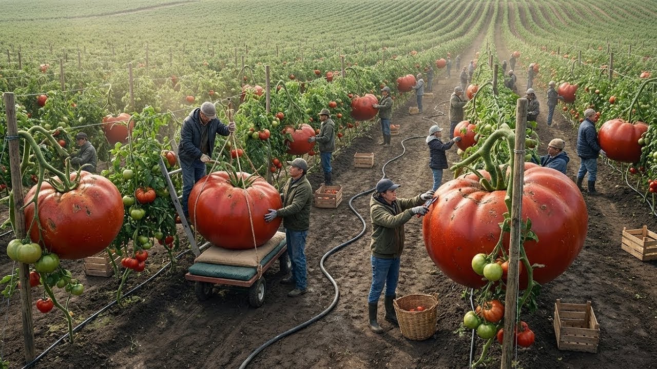 The World’s Largest Tomato Farm | From Seedling to Harvest | Full Process | Process Vision