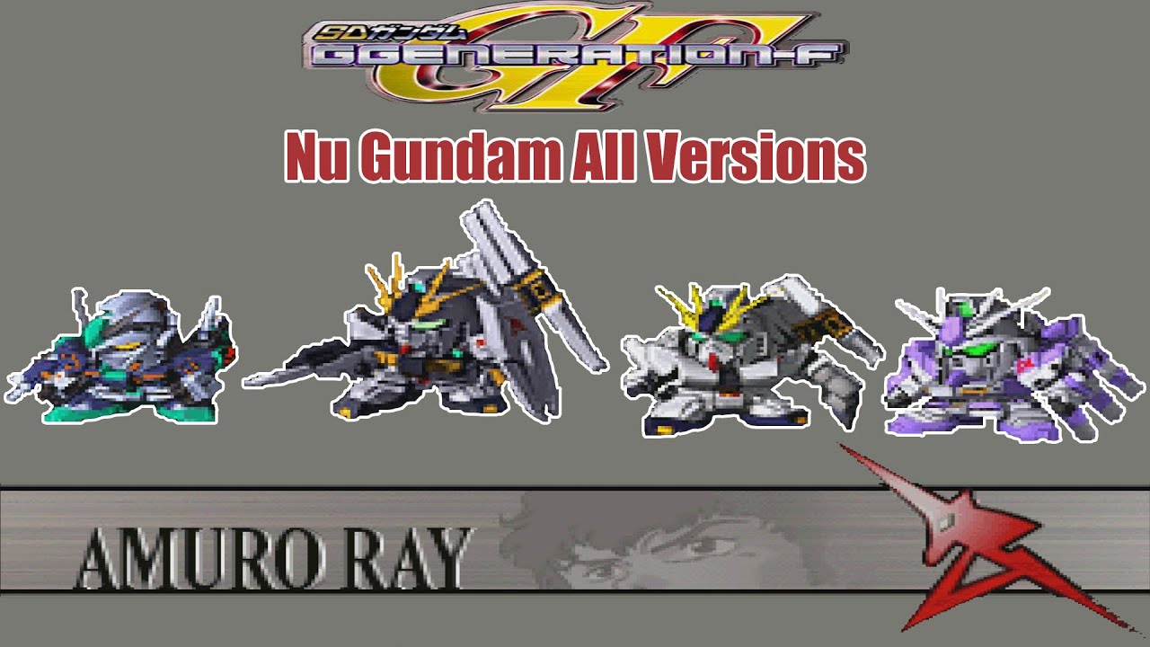 [ENG Sub]SD Gundam G Generation F - Nu Gundam All Ver. Attacks