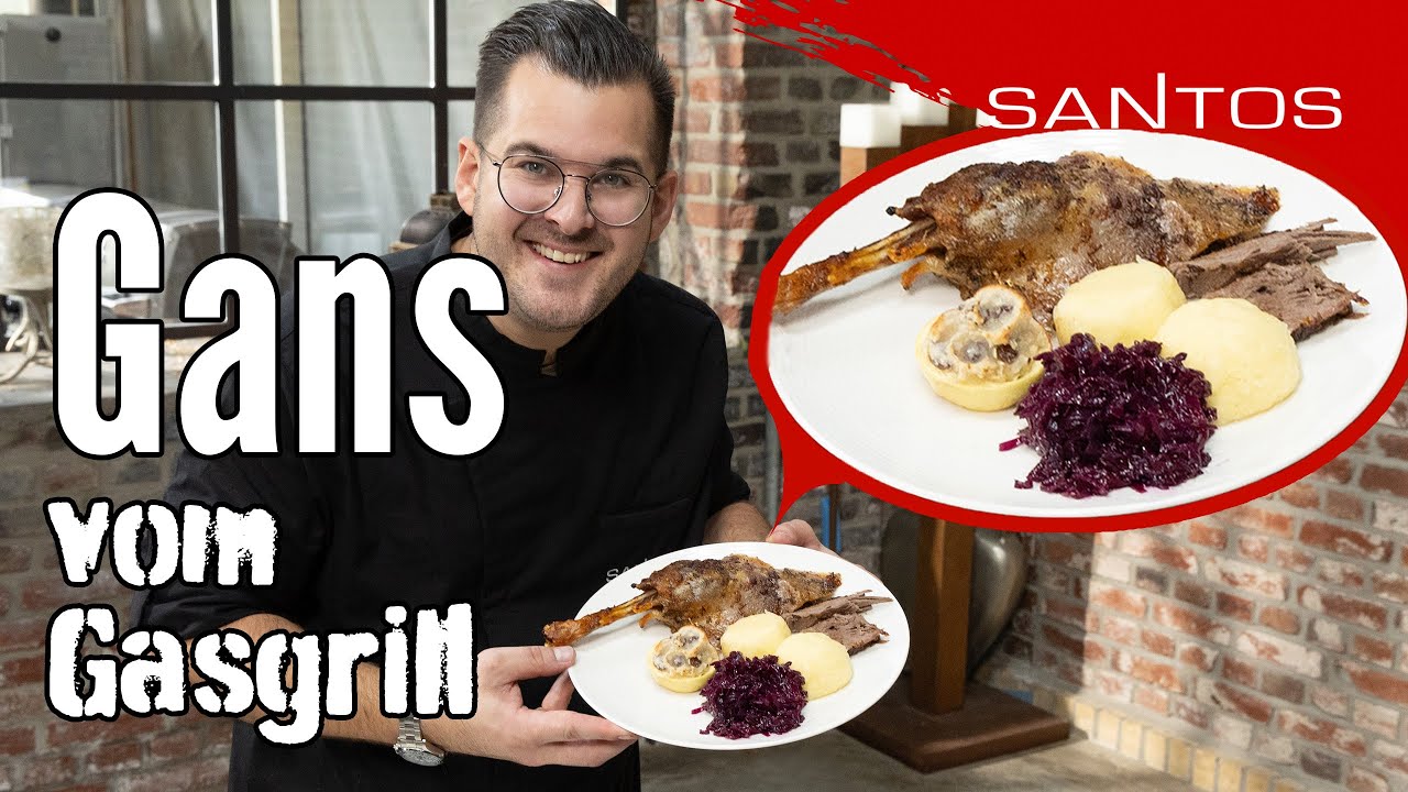 Gans mit Klößen und Rotkohl vom Gasgrill | Weihnachtsessen einfach selber machen| Rezept & Anleitung