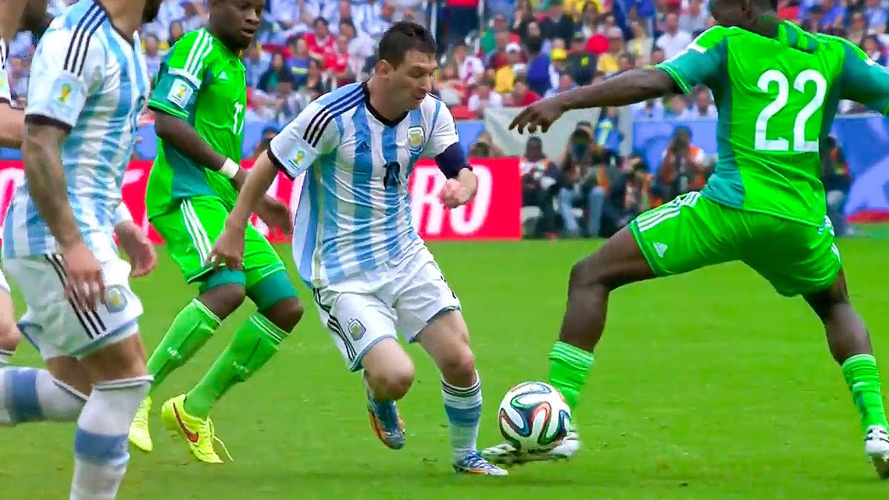 Messi With Beautiful Freekick Goal Against Nigeria In 2014 World Cup