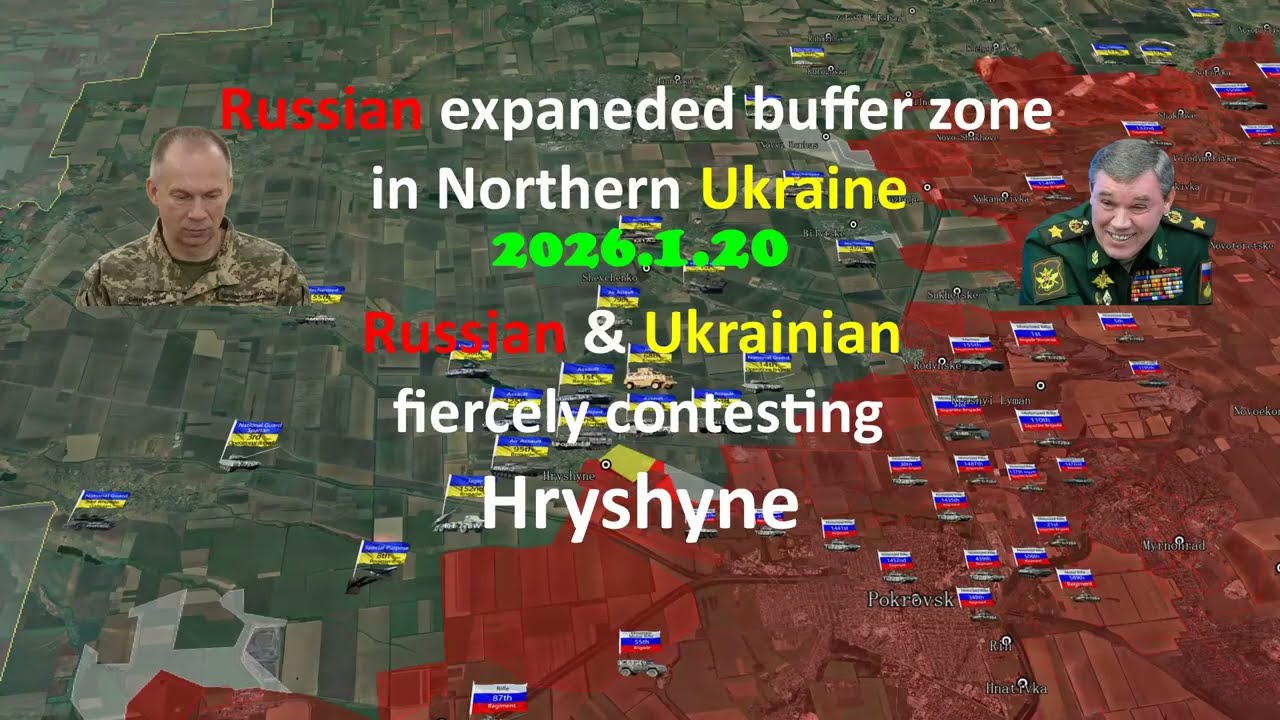 Russian expanded buffer zone in northern Ukraine. 2026.1.20