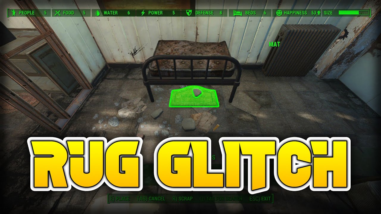 Fallout 4 - RUG GLITCH AFTER PATCH 1.7! (Place Objects Anywhere)
