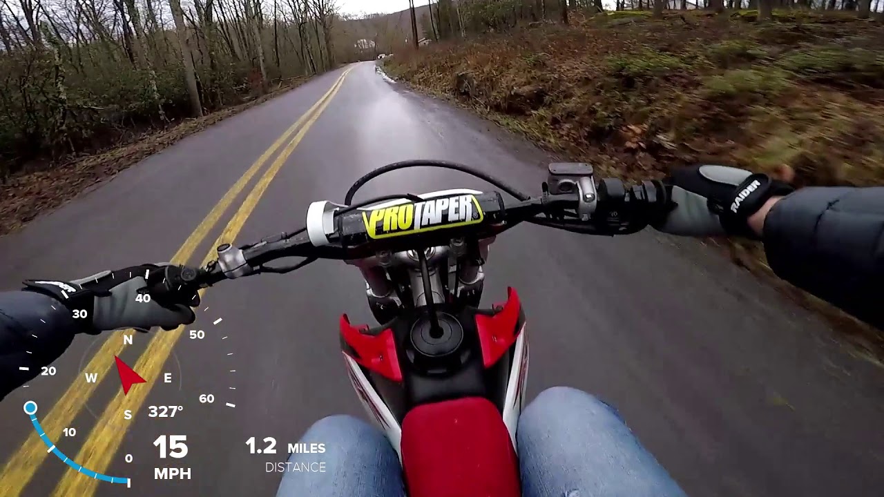 Honda CRF230f speed GPS Overlay