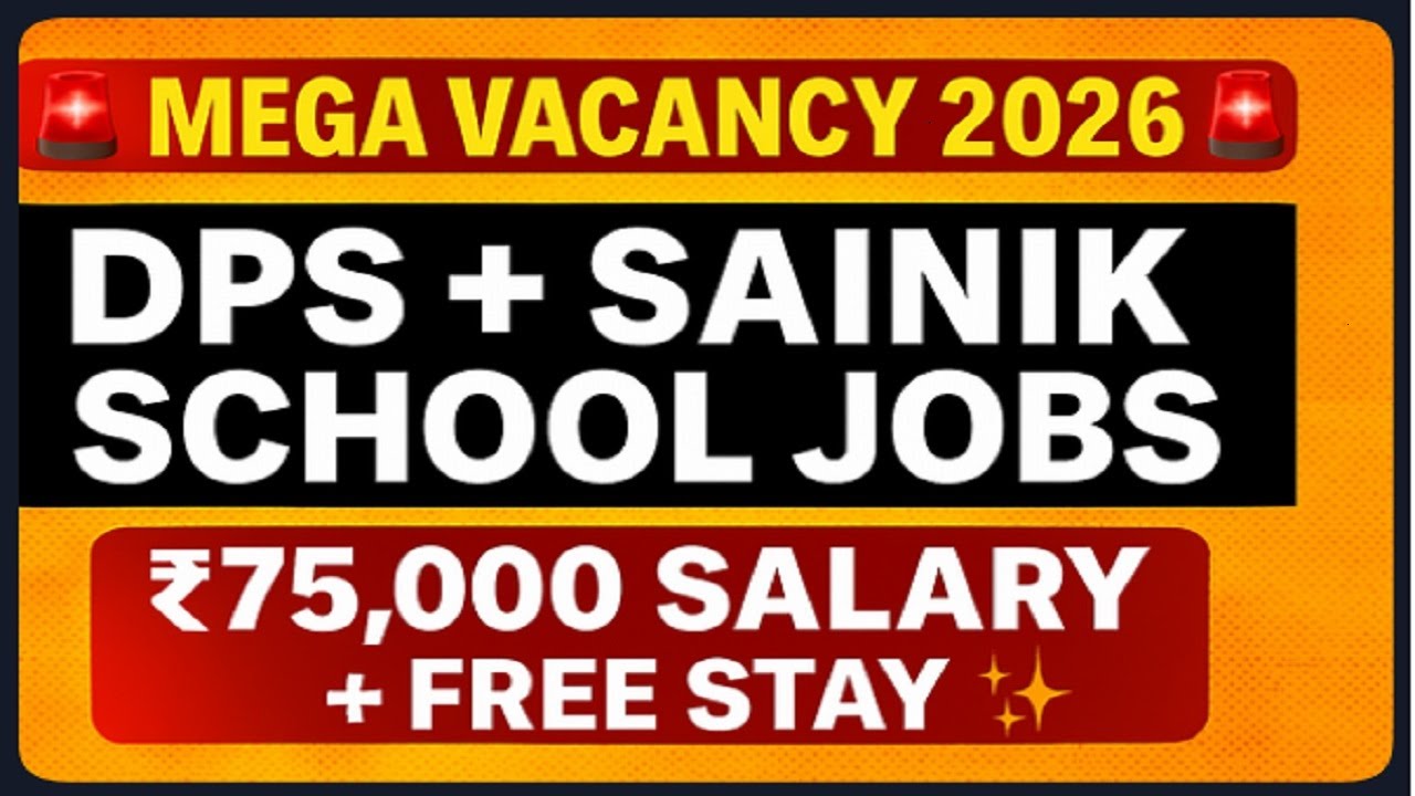 👉 Official DPS + Sainik School Vacancy 2026 | Full Details in Video 🔥 #GovtJobAlert #ApplyNow