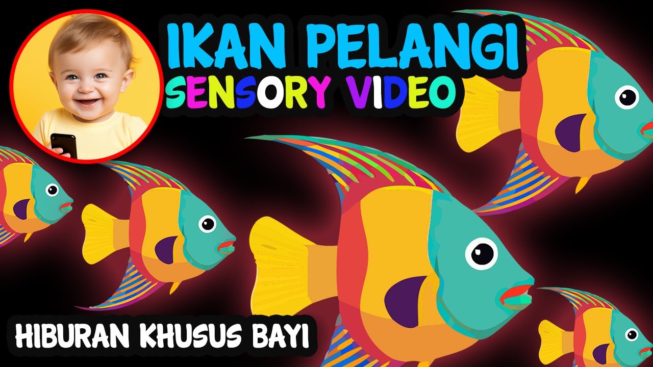 Tontonan EDUKASI BAYI 0 - 6 Bulan Agar Berhenti Menangis | Ikan Berenang Lucu dan Menggemaskan