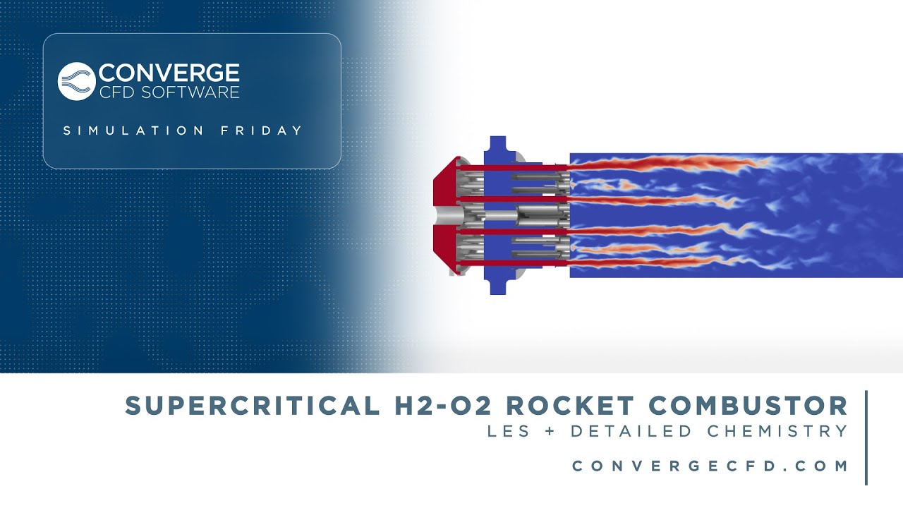 Simulating a Supercritical Hydrogen-Oxygen Rocket Combustor With CONVERGE