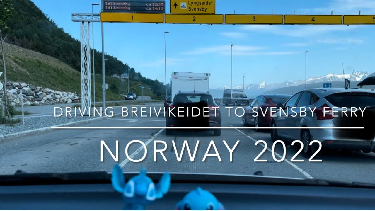 Driving from BREIVIKEIDET to SVENSBY ferry, Norway 2022