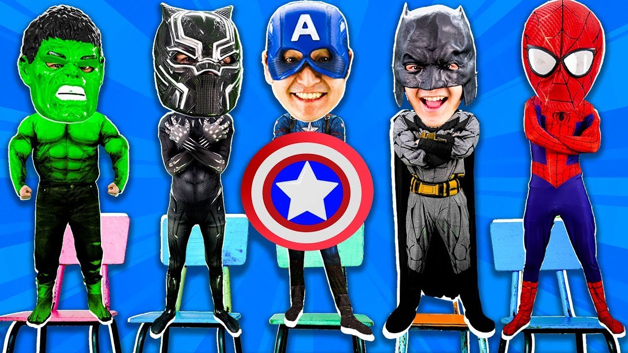 5 Superheros Jumping on the Bed | Zombie and Ice Cream Song | Nursery Rhymes & Kids Songs