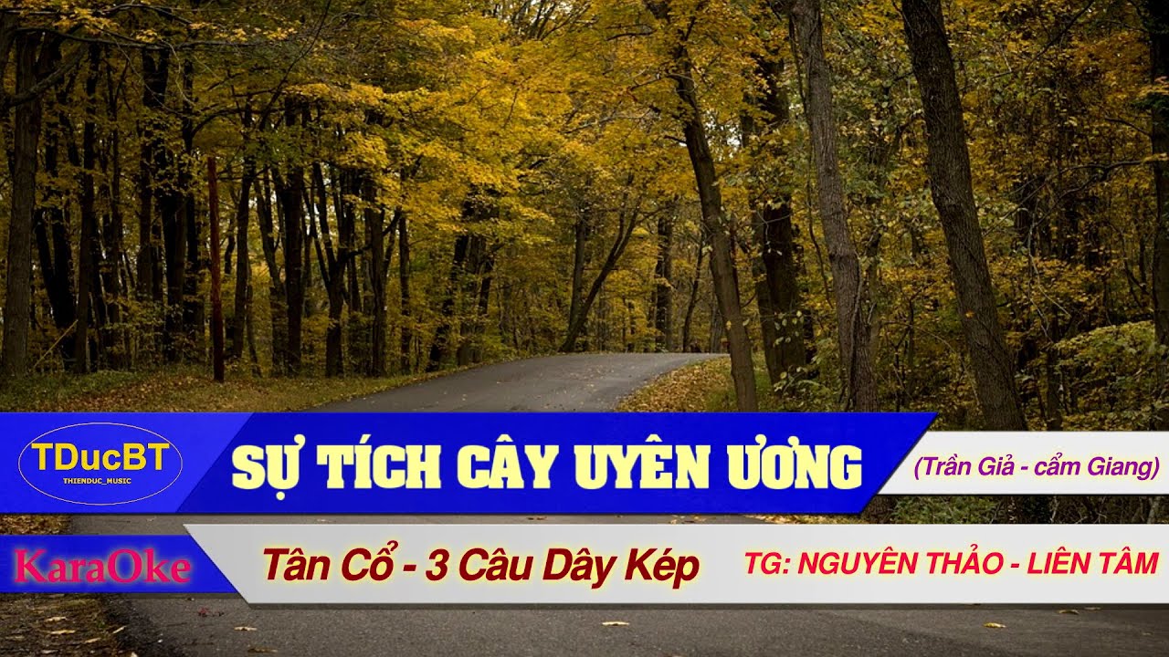 SỰ TÍCH CÂY UYÊN ƯƠNG (TRẦN GIẢ -  CẨM GIANG) - Karaoke - Tân Cổ 3 câu dây kép - Thien Duc MUSIC