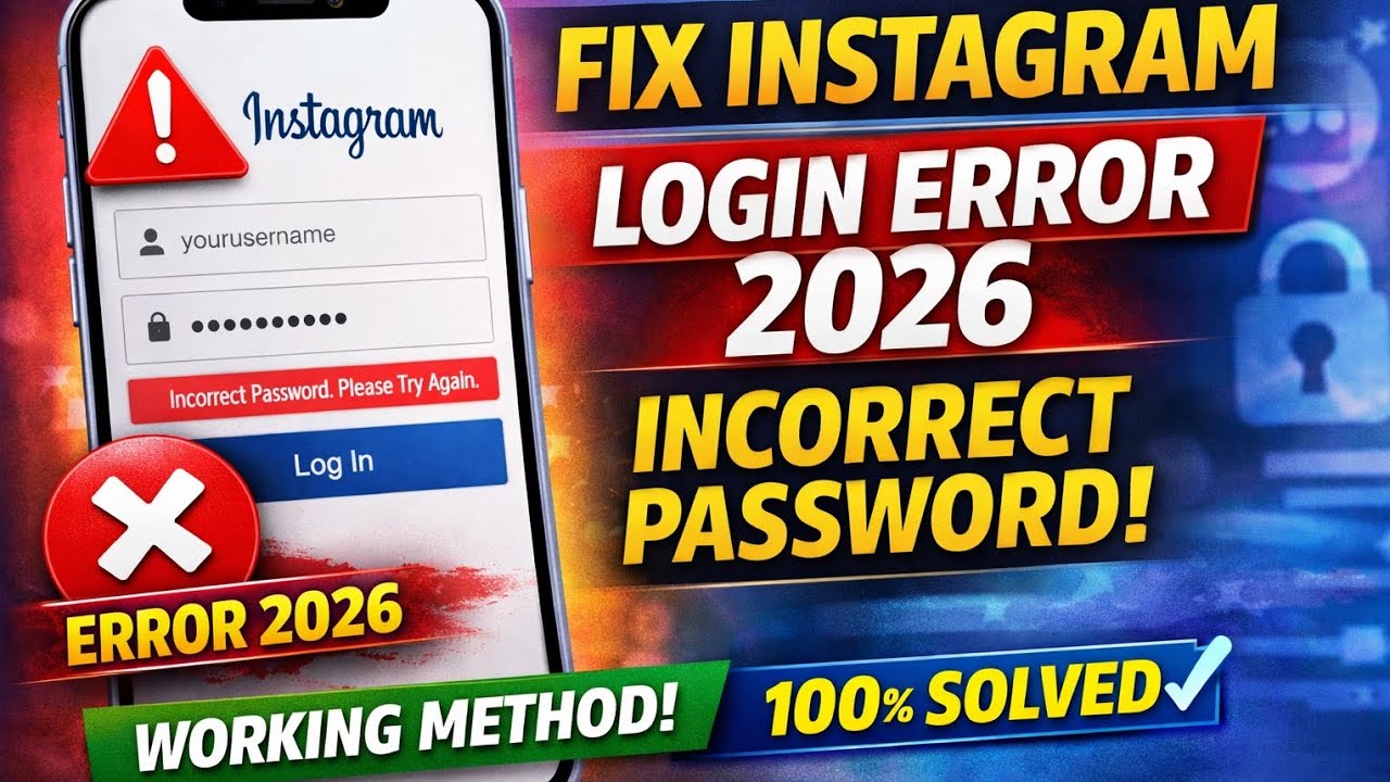 How To Fix Instagram Login Error 2026 || Fix Instagram Incorrect Password Problem Fix Now 