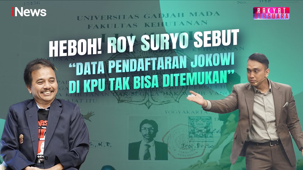 UGM Klaim Ijazah Jokowi Asli, Roy Suryo: UGM Bohong! | Rakyat Bersuara | 29/04