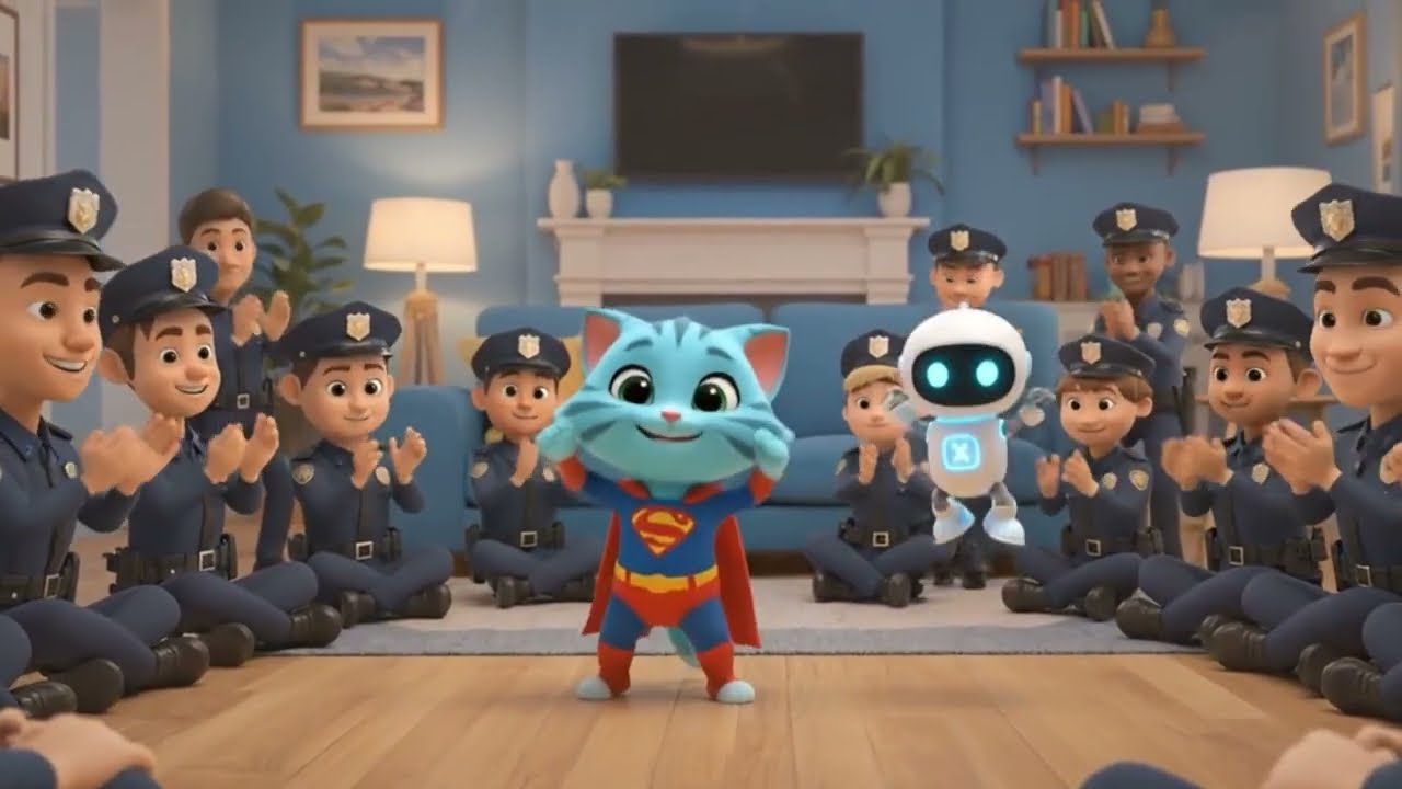 PROTECT HIM Zombie Superman Attacks ⚡ Poor Kitten Shaking As Police Rush In Close Call| AI Cat Story