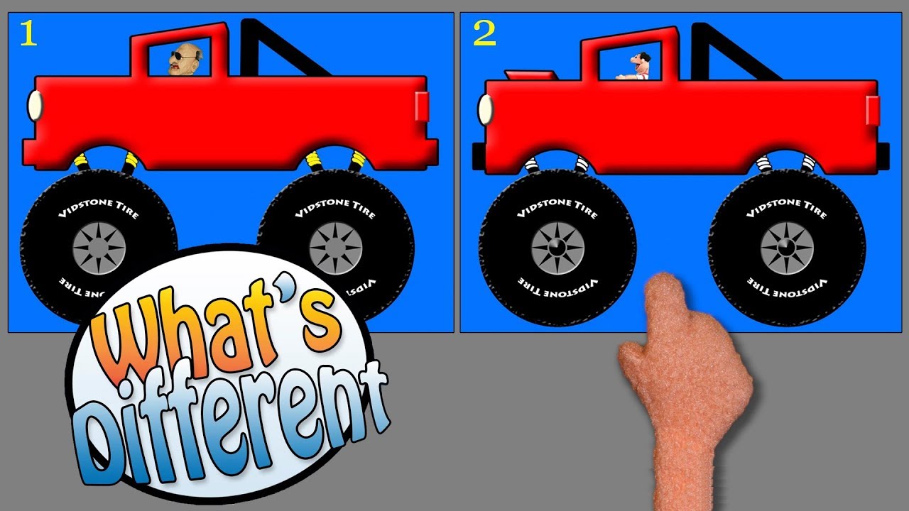 What's Different - Monster Truck Picture Game For Kids
