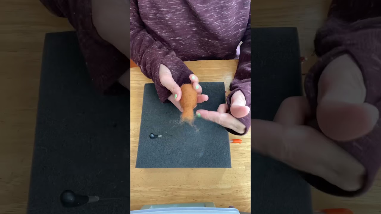 Time Lapse- Needle Felting a Posable Figure (head and hands)