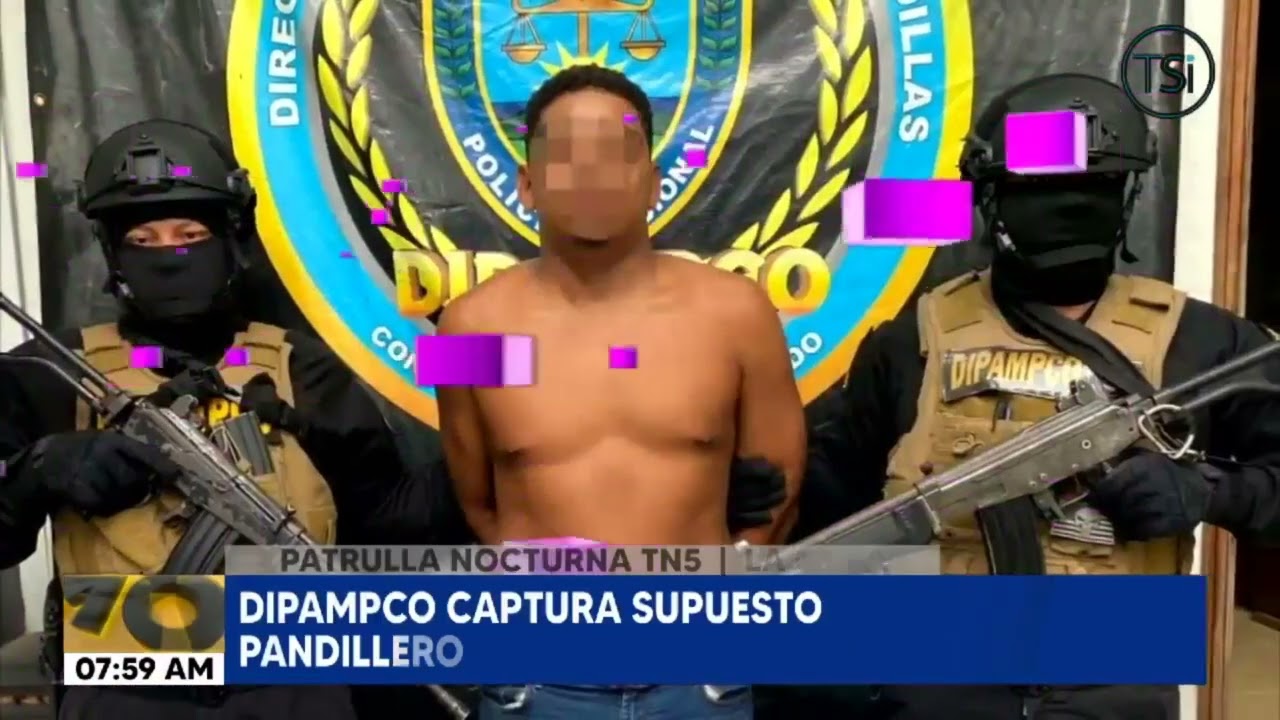 Dipampco captura a supuesto miembro de la pandilla 18 en La Ceiba
