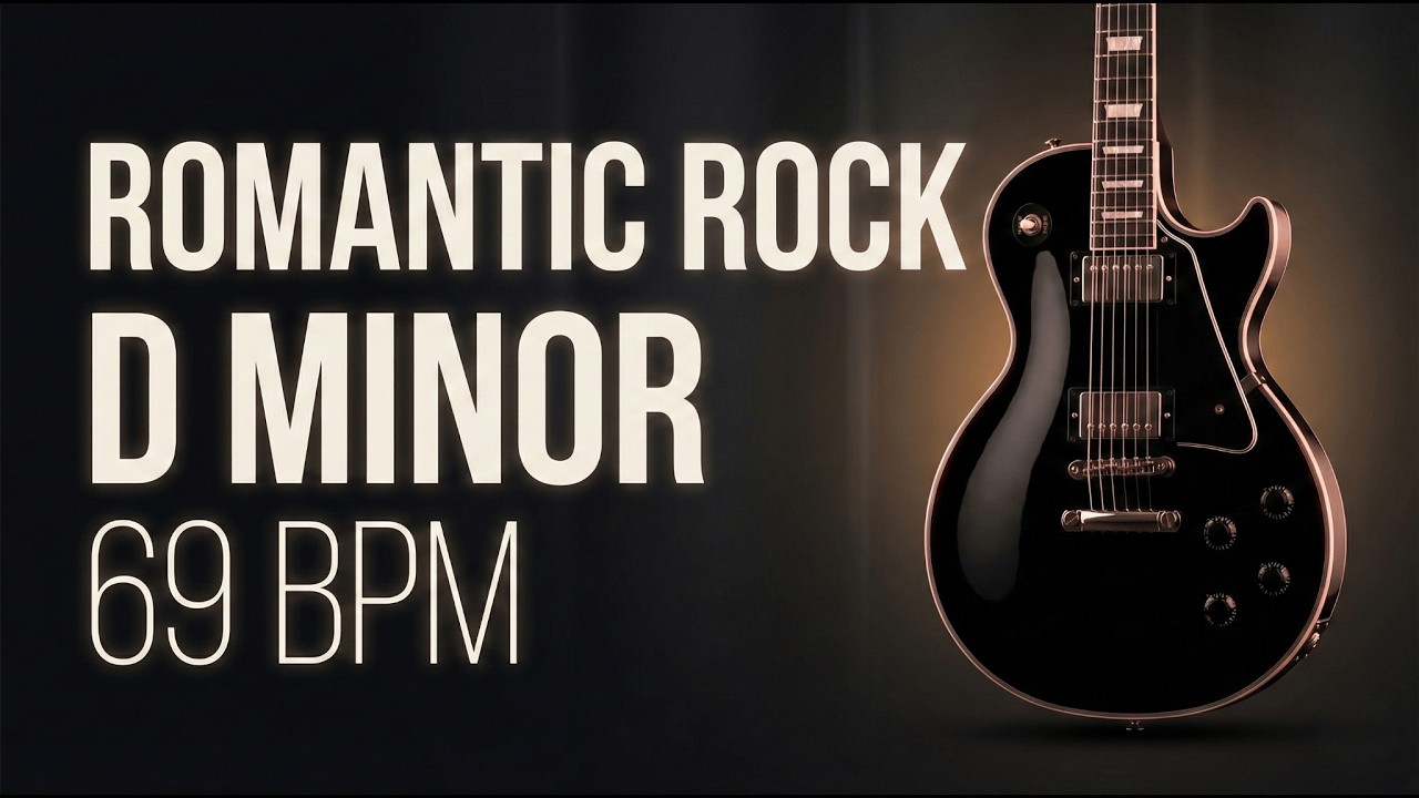 Romantic Rock Backing Track D Minor | 69 BPM Slow Guitar Jam