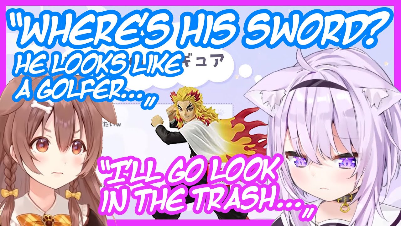 Korone Caused Okayu to go Dumspter Diving for Rengoku's Sword [ENG]