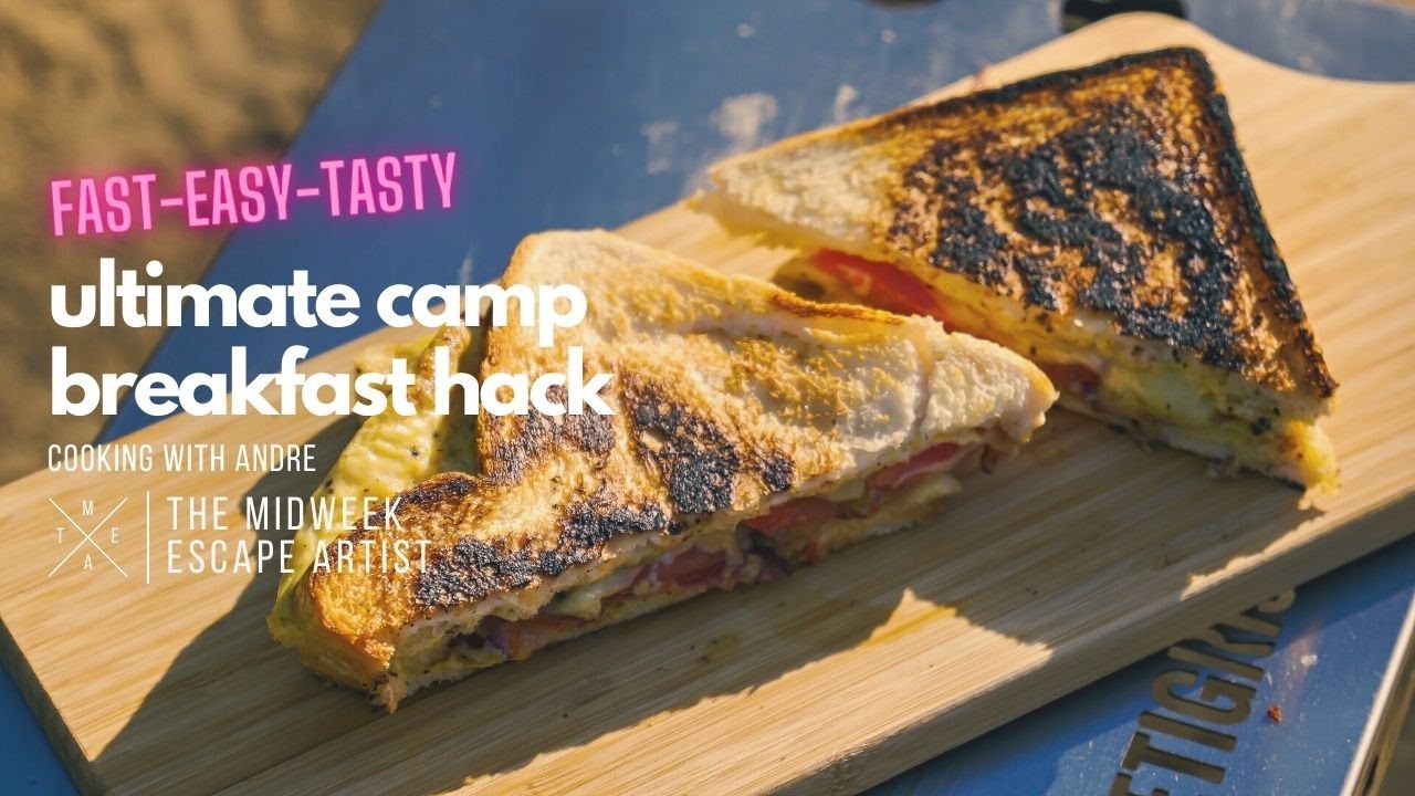 The Ultimate Camping Breakfast Hack - An omelette in a sandwich - so tasty - so fast - so easy!