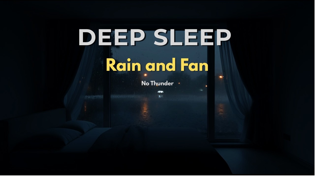 Heavy Rain & Box Fan Sounds for Deep Sleep 🌧️ Brown Noise for Insomnia No Thunder