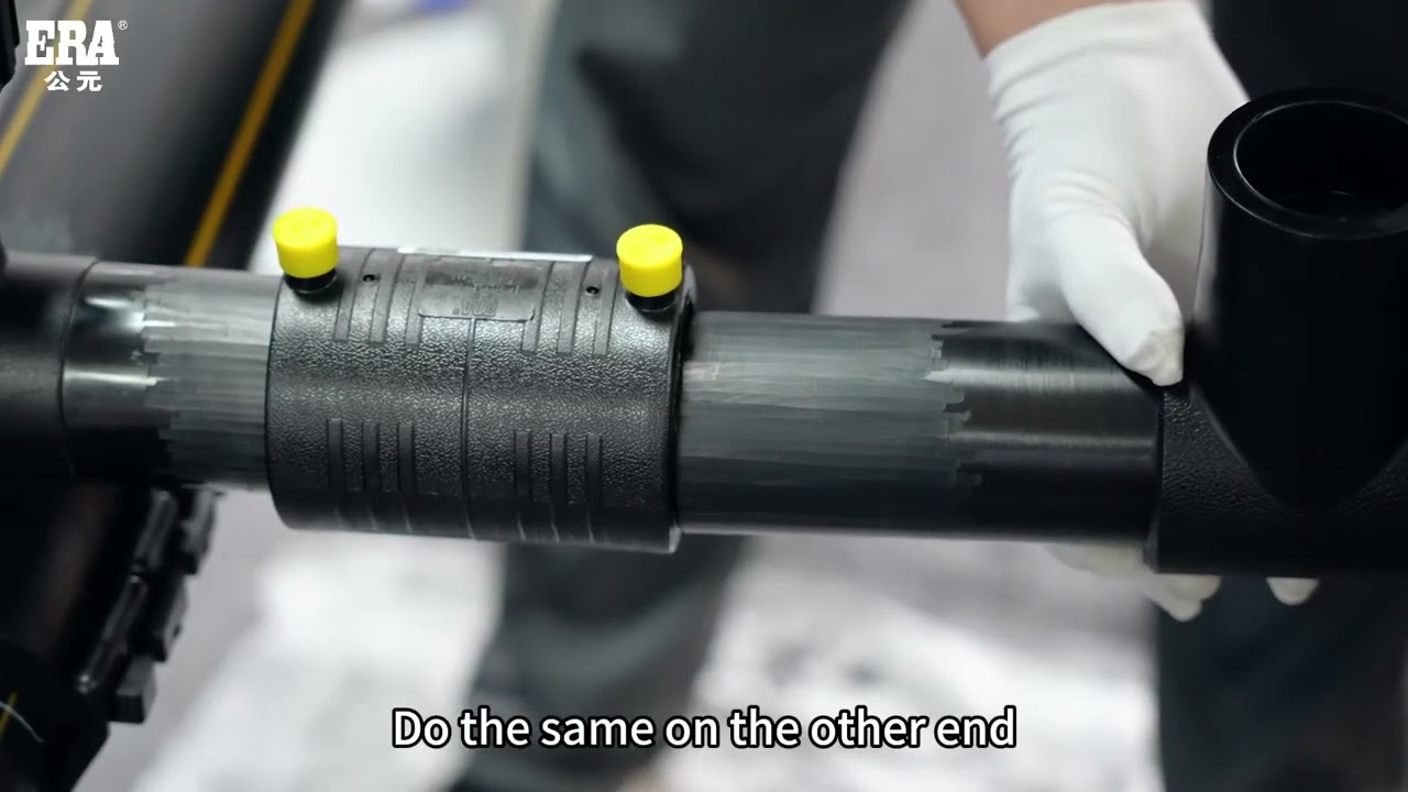 how to install HDPE Electrofusion pipe fittings #pipemaking #hdpe #installation #electrofusion