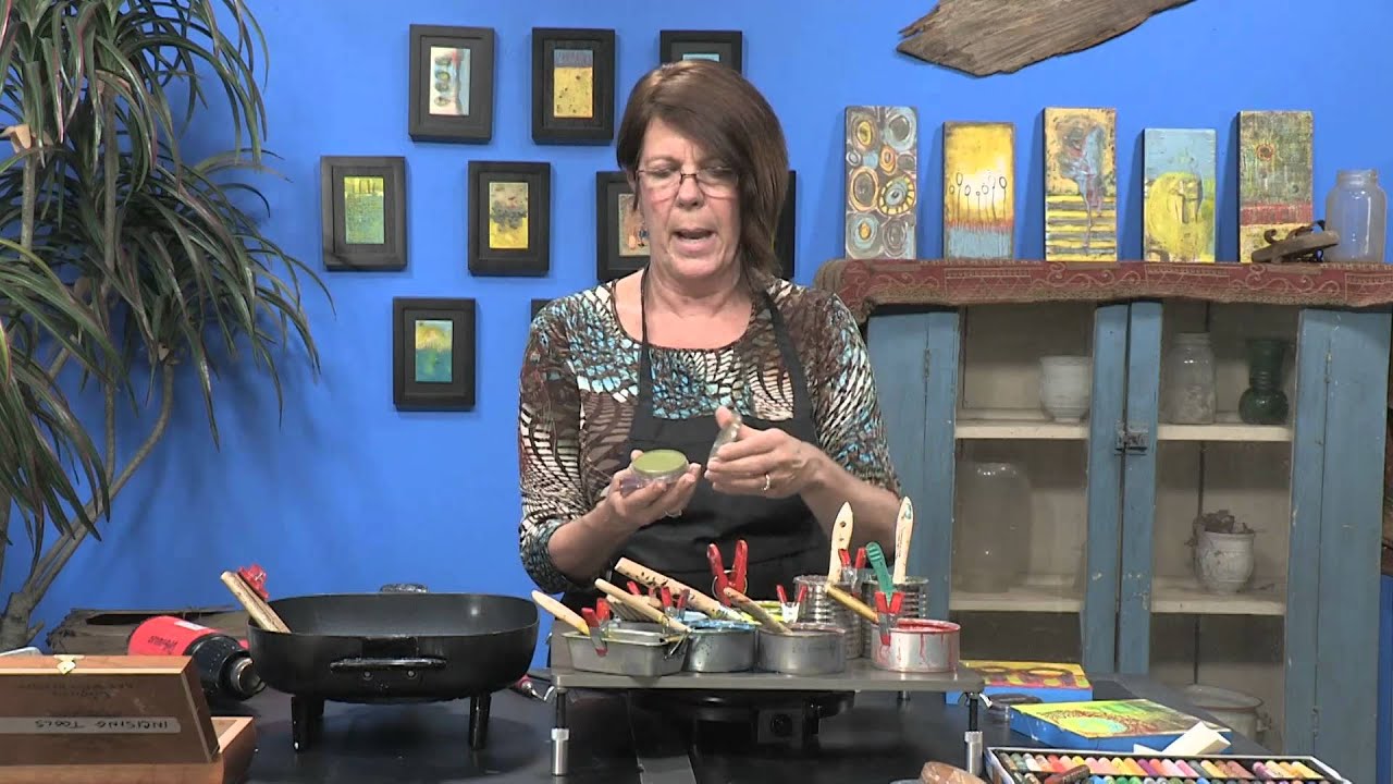 How to Add Pastels to an Encaustic Painting